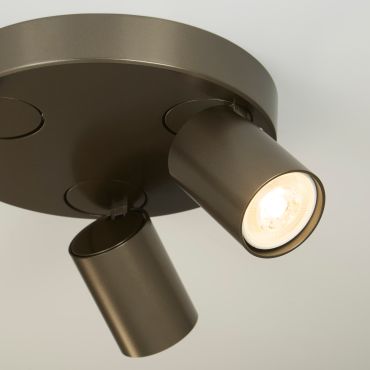 Projectlight Phoebe - spot en saillie 3L - Ø 21 x 7 cm - bronze