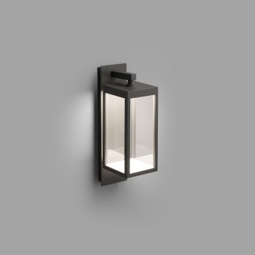 Faro Kerala - applique murale - 12 x 17 x 38 cm - 13W LED inclus - IP54 - gris foncé