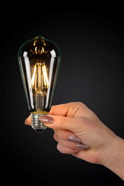 Lucide Lampe à incandescence LED classe A - Ø 6,4 x 14,6 cm - E27 - 7W non-dimmable - 2700K - transparent