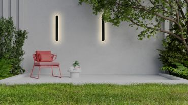 Searchlight Bordo - Applique d'extérieur - 8 x 60 cm - 12W LED inclus - IP65 - noir