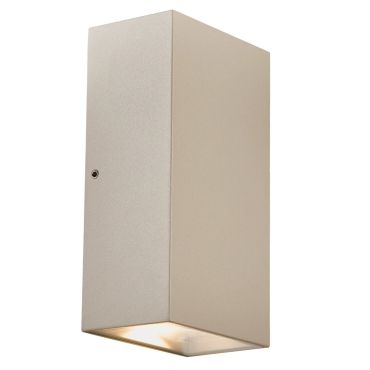 Nordlux Rold Corner - applique murale extérieure - 9 x 16 x 5,5 cm - 2 x 5W LED inclus - IP54 - taupe