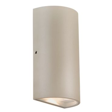 Nordlux Rold Round - applique murale extérieure - 9 x 16 x 5,5 cm - 2 x 5W LED inclus - IP54 - taupe