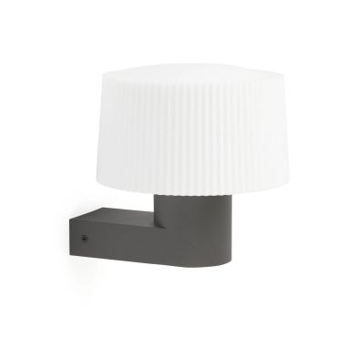 Faro Muffin - applique murale - 22 x 24,5 x 23 cm - IP44 - gris foncé