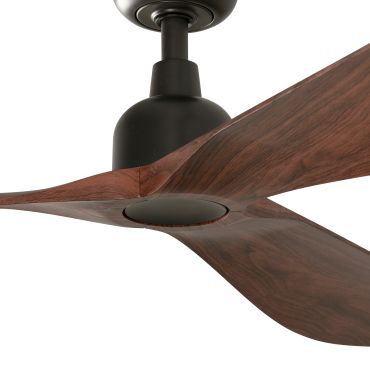 Faro Outwood L - ventilateur de plafond - Ø 150 cm - IP44 - noir et noyer foncé
