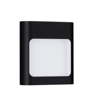 Nova Luce Tall - applique murale extérieure - 12,5 x 13,5 x 4 cm - 6W LED inclus - IP54 - noir sablé