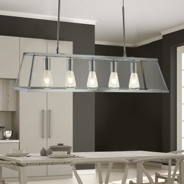 Searchlight Voyager - lampe suspendue - 90 x 20 x 100 cm - chrome