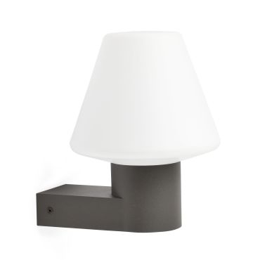 Faro Mistu - applique murale - 18 x 19 x 22 cm - IP44 - gris foncé