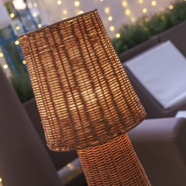 New Garden Lola 110 Nature - lampadaire - Ø 26 x 110 cm - IP54 - rotin