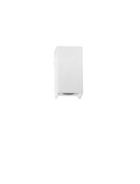 Nova Luce Elio - applique murale extérieure - 7 x 13 x 6,2 cm -  6W LED inclus - IP65 - blanc sablé