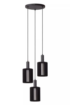 Lucide Lambres - lampe suspendue - Ø 40 x 164 cm - noir
