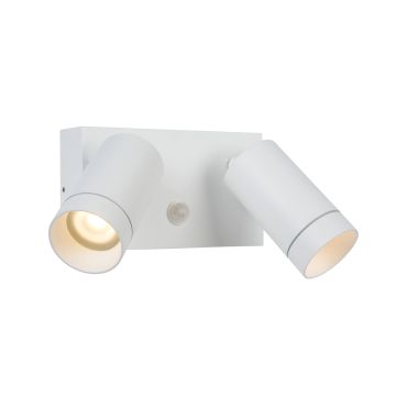 Lucide Taylor - applique murale extérieure avec détecteur - 18 x 10 x 15,6 cm - IP44 - blanc
