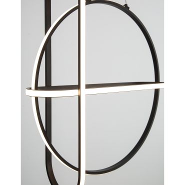 Nova Luce Arte - lampe suspendue - 52 x 16 x 120 cm - 48,6W LED dimmable inclus - noir mat