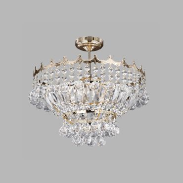 Searchlight Versailles - lustre - Ø 42 x 44 cm - or et transparent