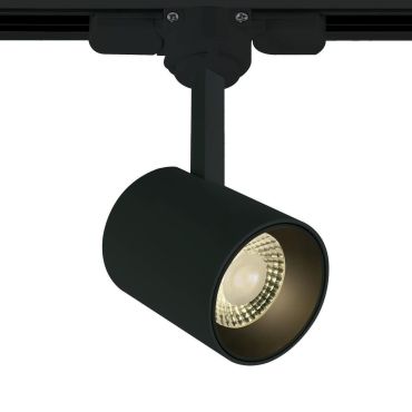 ONE Light COB Cylinder - spot sur rail - système de rail triphasé - Ø 6 x 7,5 cm - 8W LED dimmable inclus - noir