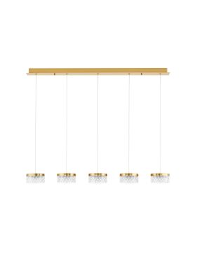 Nova Luce Bion - lampe suspendue - 115 x 120 x 15 cm - 32W LED inclus - laiton doré