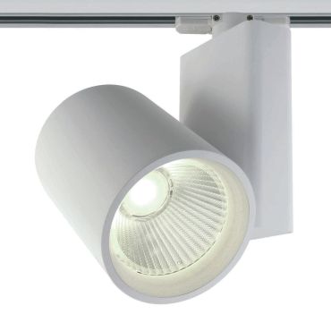 ONE Light COB Track Spot - spot sur rail avec COB LED - système de rail triphasé - Ø 10 x 14 cm - 42W LED inclus - blanc - couleur de lumière blanche