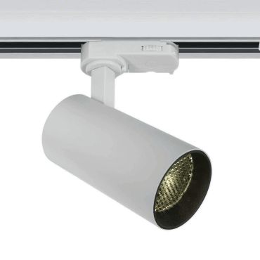 ONE Light COB Compact Cylinder - spot sur rail - système de rail triphasé - Ø 5,5 x 11 cm - 12W LED inclus - blanc