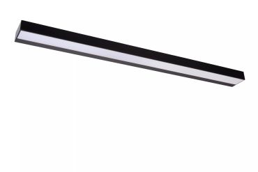 Lucide Alexa - applique murale oblongue - 13W LED inclus - 90 x 8 x 3,6 cm - IP44 - noir