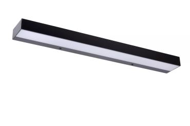 Lucide Alexa - Applique murale oblongue - 8W LED inclus - 60 x 8 x 3,6 cm - IP44 - noir