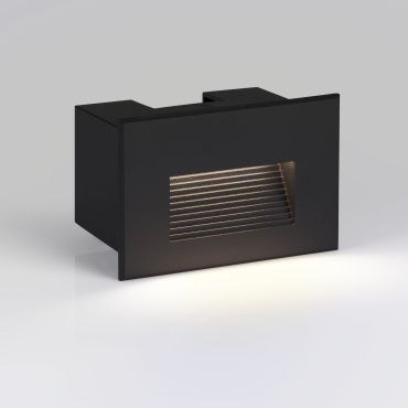 Nova Luce Polka - applique encastrée - 12 x 8 x 7,4 cm - 4W LED inclus - IP65 - noir sablé