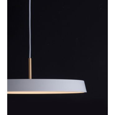 Nova Luce Vetro - lampe suspendue - Ø 50 x 130 cm - 37W LED inclus - blanc mat