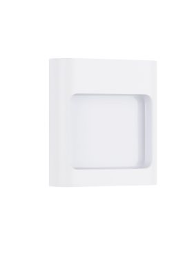 Nova Luce Tall - applique murale extérieure - 12,5 x 13,5 x 4 cm - 9W LED inclus - IP54 - blanc sablé