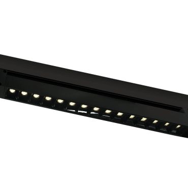 ONE Light Rail linéaire LED orientable - spot sur rail - système de rail triphasé - 48 x 3,3 x 4,5 cm - 15 x 1W LED inclus - noir