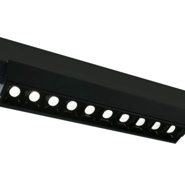 ONE Light Linéaire LED orientable - spot sur rail - système de rail triphasé - 58 x 6 x 8 cm - 10 x 5W LED inclus - noir - couleur de lumière blanche
