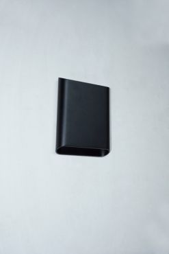 Artdelight Diaz Large - applique murale - 4 x 14,5 x 20 cm - 2 x 6W LED inclus - IP65 - noir