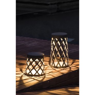 Faro Shadow - lampe de jardin - Ø 25 x 45 cm - 11W LED inclus - IP65 - gris foncé