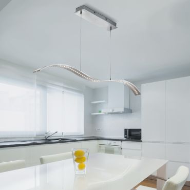 Searchlight LED Bar Lights - lampe suspendue - 100 x 8 x 120 cm - 10W LED inclus - argent satiné
