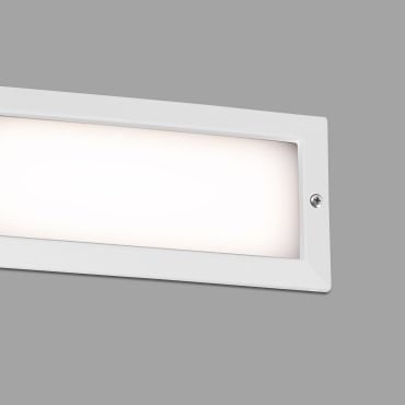 Faro Stripe - applique encastrée - 23,3 x 7,7 x 10 cm - 5W LED inclus - IP54 - blanc givré