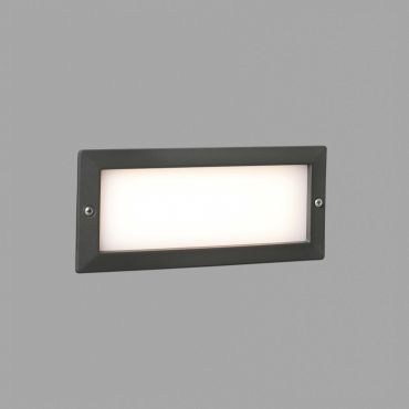 Faro Stripe - applique encastrée - 23,3 x 7,7 x 10 cm - 5W LED inclus - IP54 - gris foncé