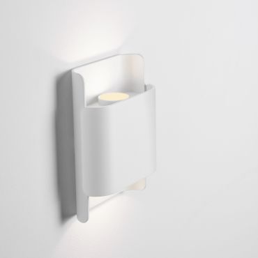Nova Luce Polly - applique murale extérieure - 13 x 18 x 5,5 cm - 10W LED inclus - IP54 - blanc sablé