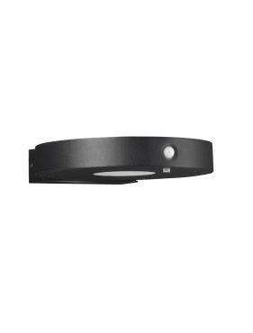Nova Luce Aigo - applique murale solaire extérieure avec capteur - 16 x 3,2 x 17,7 cm - 2W LED inclus - IP65 - anthracite foncé