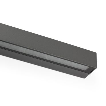 Faro Doro - applique murale - 38 x 7,5 x 5,8 cm - 20W LED inclus - IP65 - gris foncé
