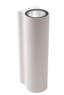 Lucide Akra - applique murale extérieure - 5,5 x 6,5 x 20 cm - 2 x 6W LED inclus - IP54 - blanc