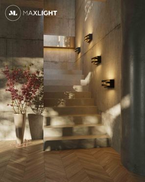 MODÈLE D’EXPOSITION - Maxlight Araxa - applique murale - 21 x 9 x 10 cm - 12W LED inclus - noir
