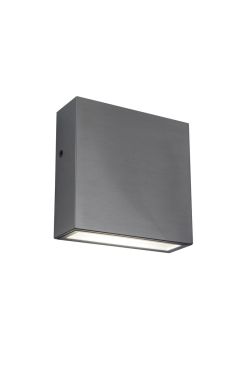 Lutec Gemini XF - applique murale - 11 x 3,8 x 11 - 9,5W LED inclus - IP54 - acier inoxydable - blanc