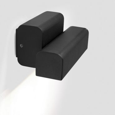 Faro Balic - applique murale - 15 x 6,5 x 8,5 cm - 8W LED inclus 2700/3000/4000K - IP65 - noir