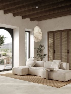 Nova Luce Esperia - lampe suspendue - Ø 62 x 240 cm - blanc sablé