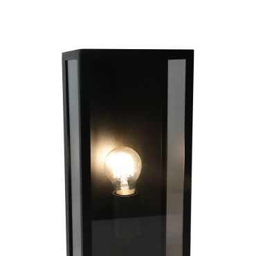 Artdelight Rowin - applique murale - 16 x 11 x 35 cm - IP44 - noir