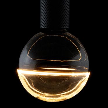 Segula Ampoule LED - 2Tone Globe - Ø 14,5 x 21 cm - E27 - 6W dimmable - 1900K - noir et transparent