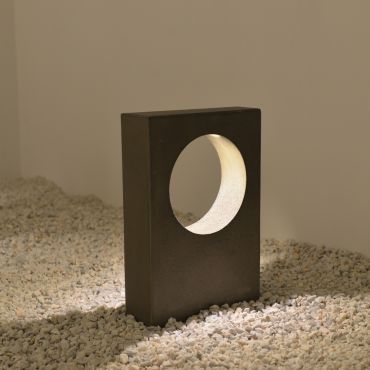 VK Lighting Logia - lampe de jardin - 40 x 20 x 49 cm - 6,5W LED inclus - IP65 - gris