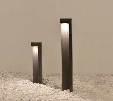VK Lighting Trigono - lampe de jardin - 18 x 18 x 49 cm - 6,5W LED inclus - IP65 - gris