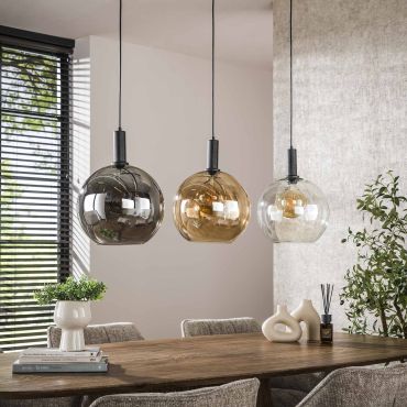 Vico Sfera - lampe suspendue - 95 x 9 x 150 cm - Noir anthracite