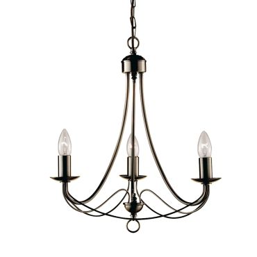 Searchlight Maypole - lustre - Ø 46 x 100 cm - laiton antique