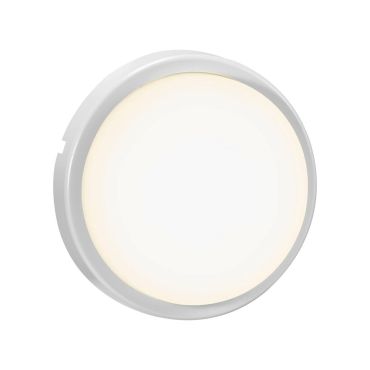 Nordlux Cuba Energy - applique murale extérieure - Ø 17,5 x 4,3 cm - 6,5W LED inclus - IP54 - blanc et blanc opale