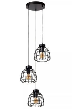 Lucide Filox - lampe suspendue - Ø 44,5 x 198 cm - noir