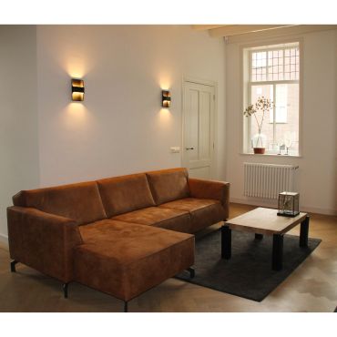 Artdelight Dallas - applique murale - 16 x 7,8 x 24 cm - 2 x 8W LED dimmable inclus - IP65 - noir